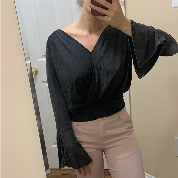 Anthropologie Deletta sirpo faux wrap blouse - Picture 4 of 11